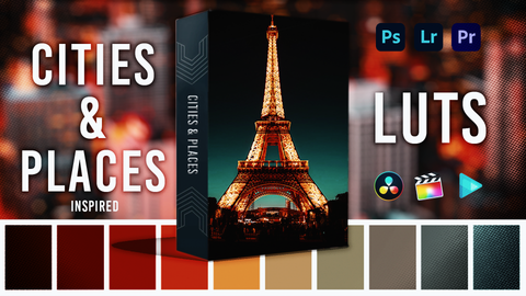 12 CITY & PLACES INSPIRED COLOR LUTS FOR VIDEO / PHOTOS !